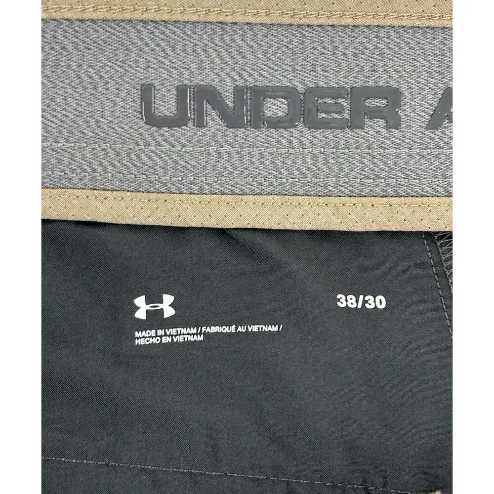 Under Armour Men's Pants 38x29‎ Beige Performance Stretch Waist Golf Casual EUC